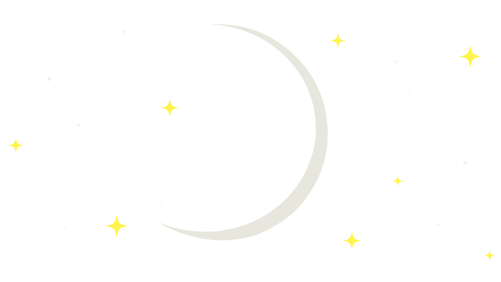 Lune croissante étoiles